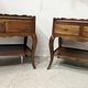 Louis XV style bedside table in solid walnut, 20th century.
