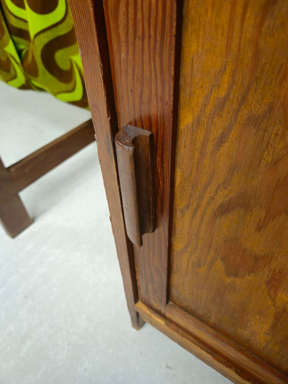 Small fir desk, workshop, 1950s