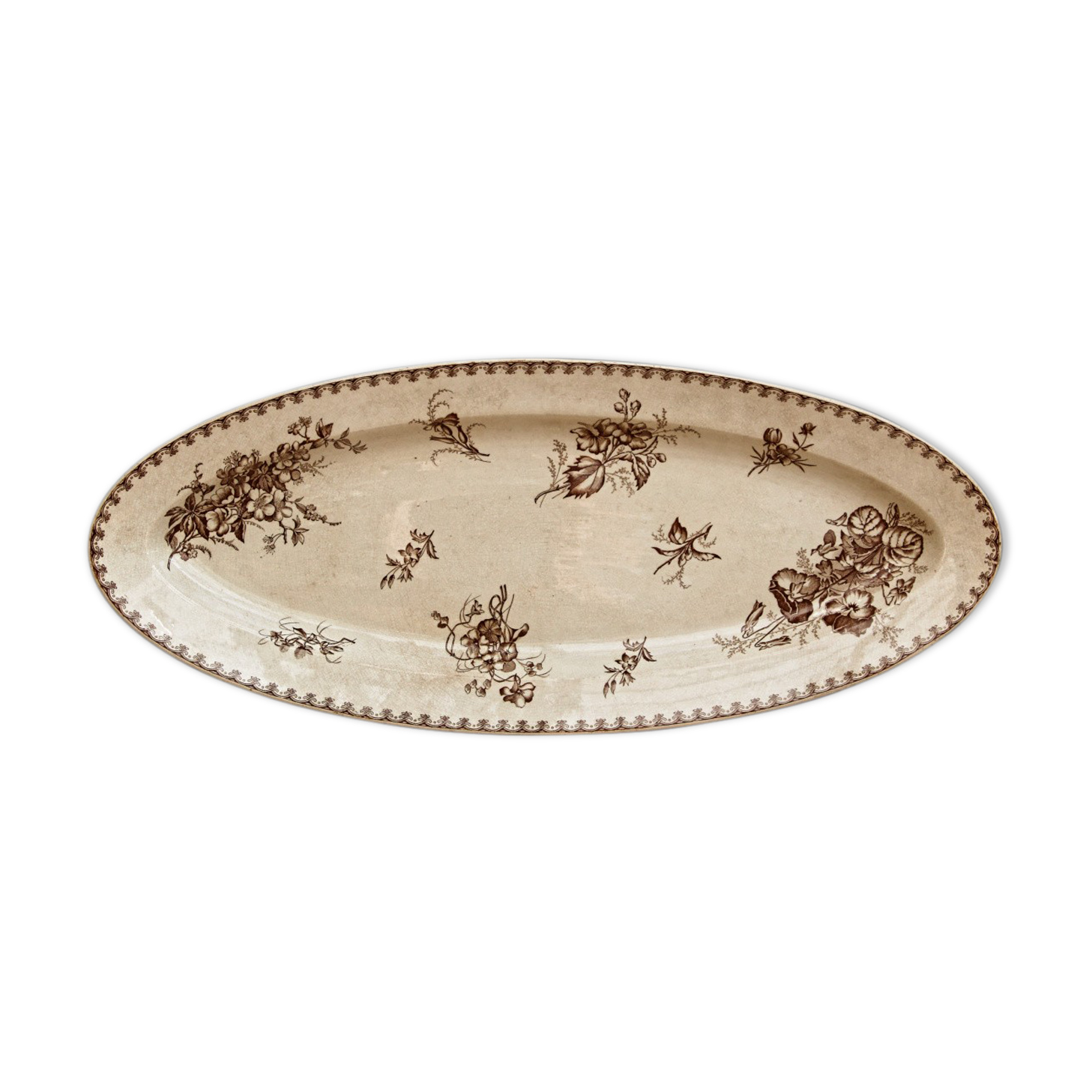 Oval dish sarreguemines, vega collection