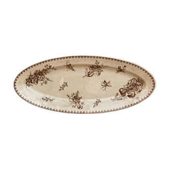 Plat ovale sarreguemines, collection vega