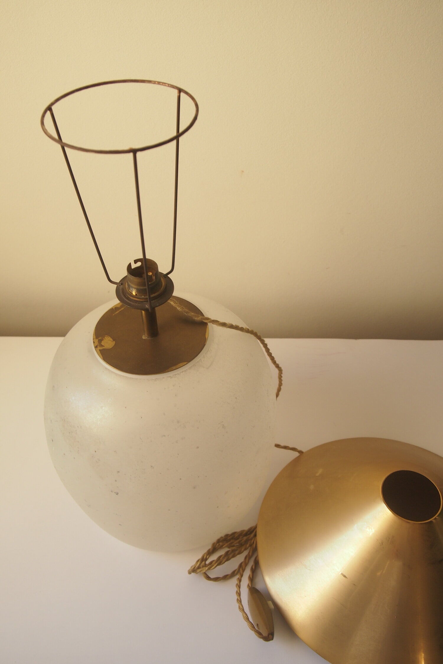 Golden metal lampshade lampshade