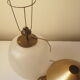 Lampe abat jour métal doré