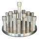 Aluminium candle holders for 13 candles, 1970s.