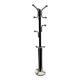 1970s coat rack with a marble base and chrome arms.