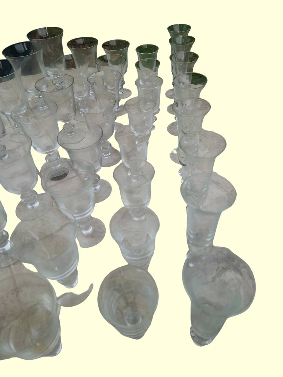 Set of 40 La Rochère Amitier crystal glasses from the 19th century + 8 replacements