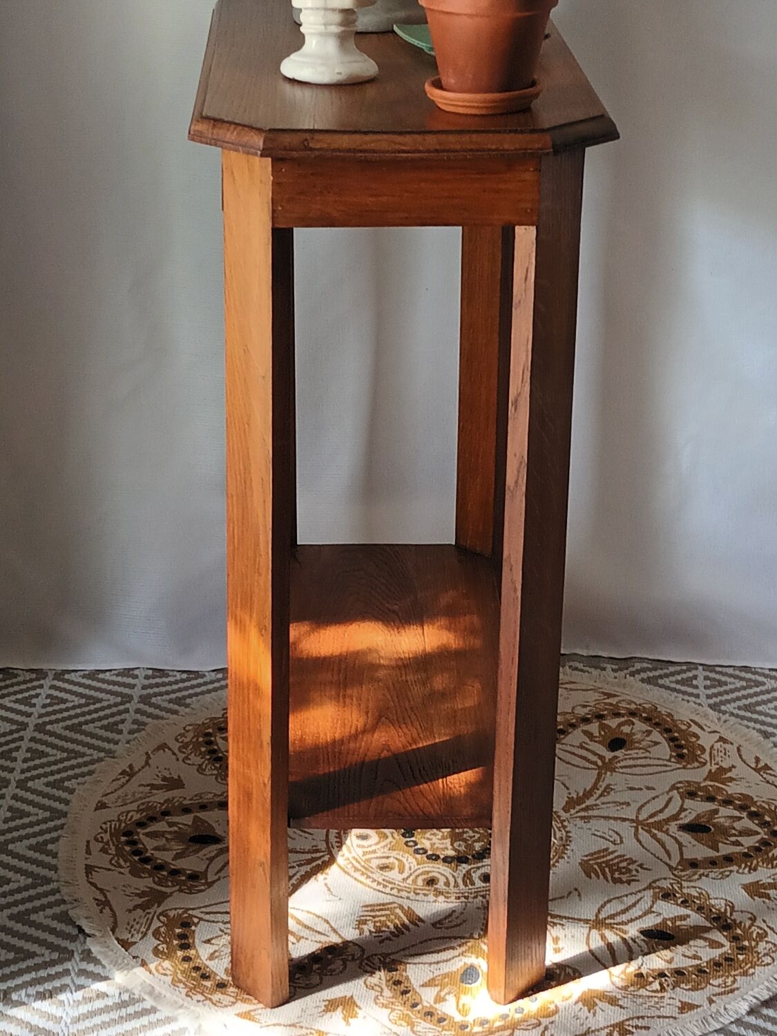 Vintage solid oak console
