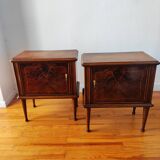 Pair of vintage Italian bedside tables from the 1950s