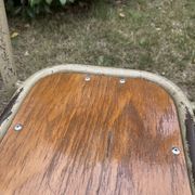 Old small school chair for children, vintage design, height a.