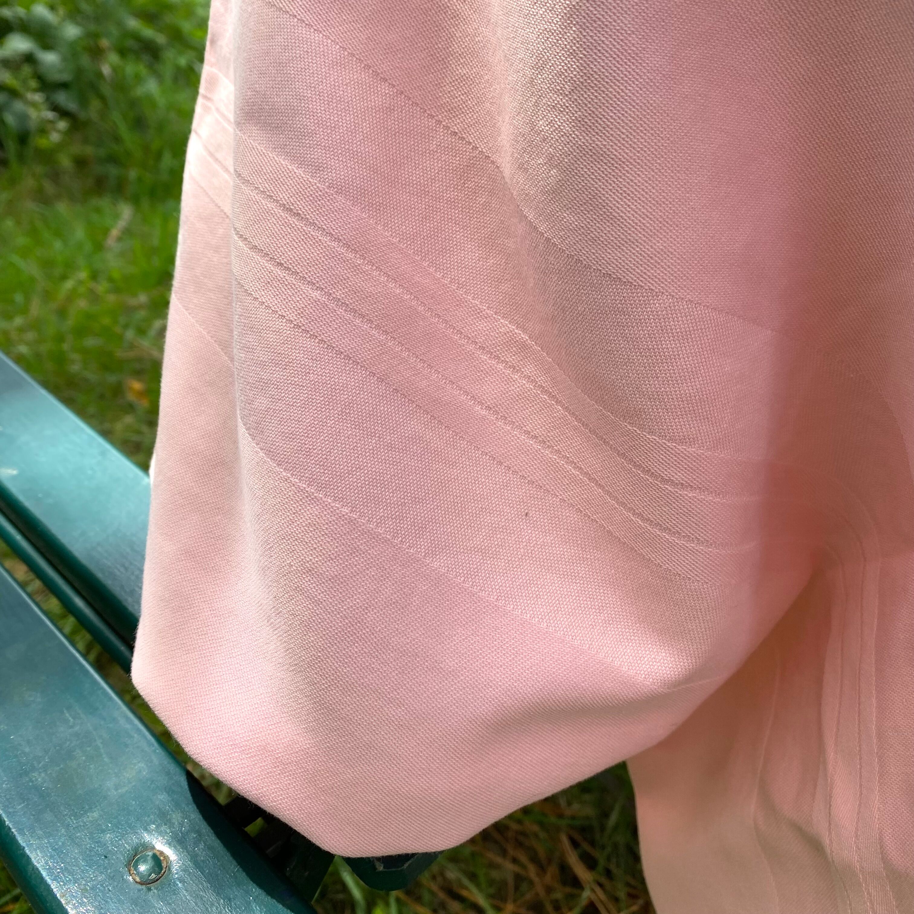 Vintage pink cotton tablecloth 140 X 130