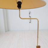 Mid-Century Modern Floor Lamp, Teak and Brass Bergboms, Sweden, 1960s