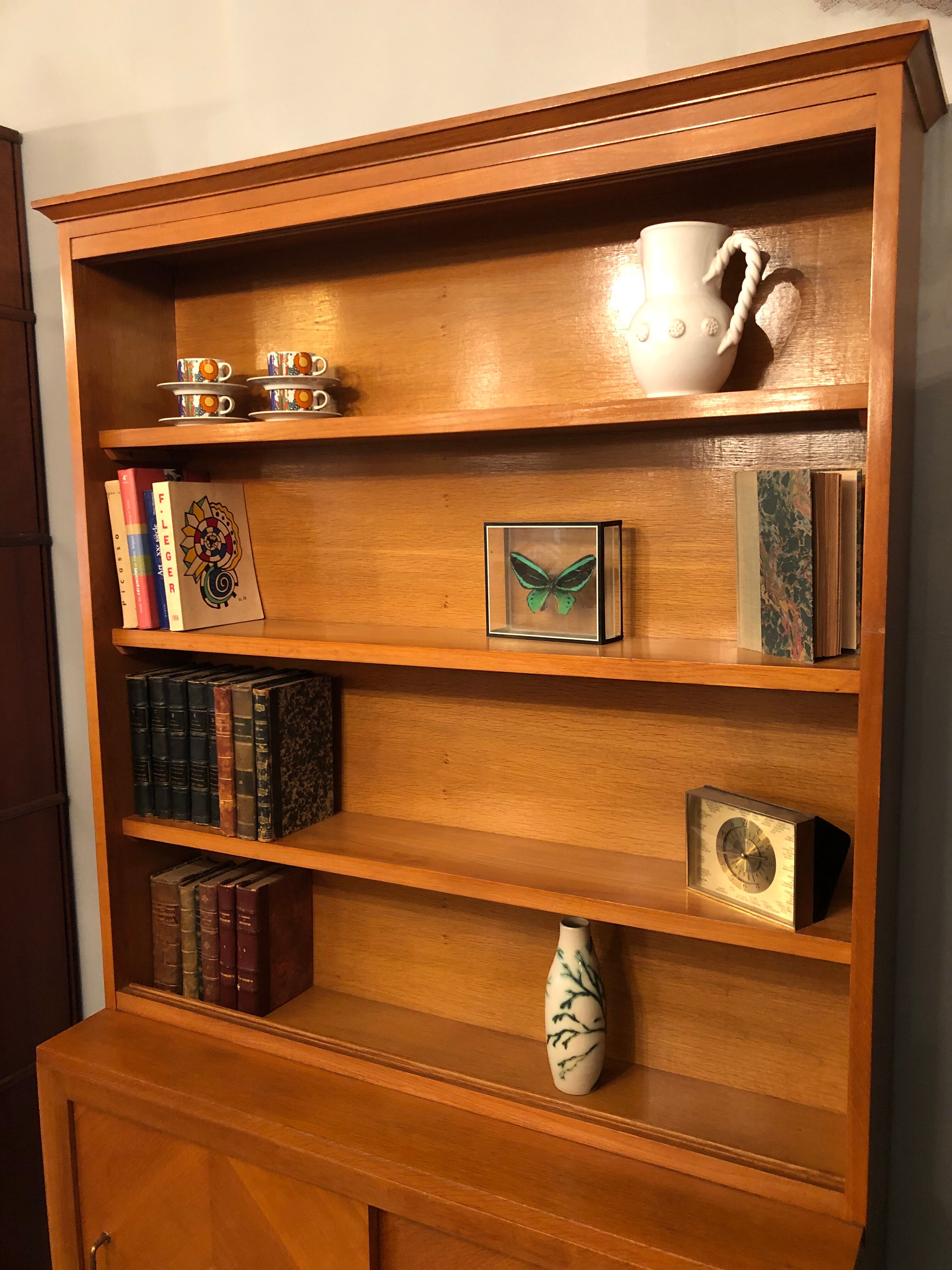 Vintage bookcase feet compass
