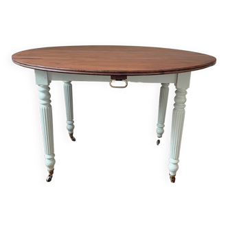 Round mahogany table