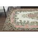 1970s Vintage Turkish Oushak Handmade Wool Cotton Beige Area Rug 179x311