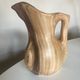 Ceramic vase mid century Grandjean in Vallauris faux bois 1960
