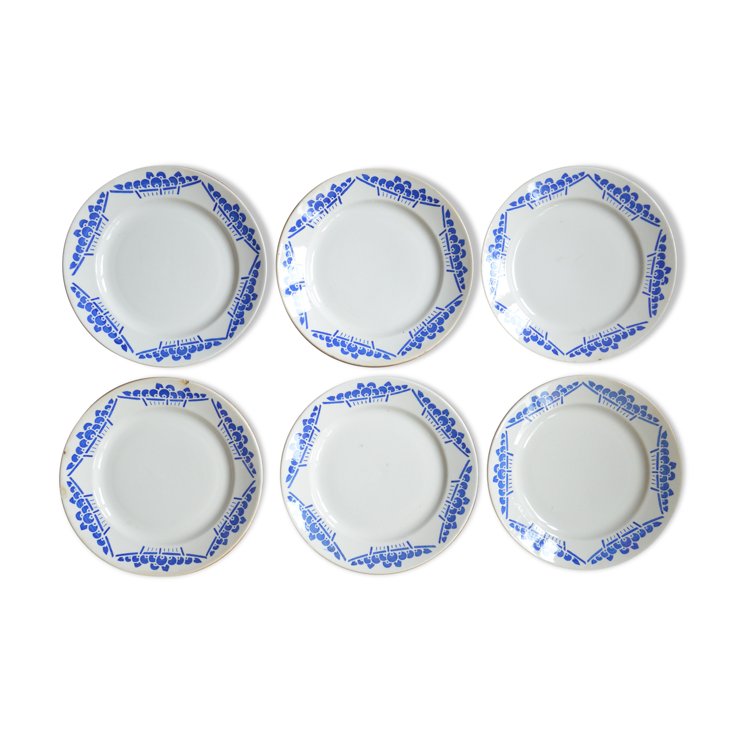 Lot of 6 dessert plates Lunéville K-G, Marcel collection