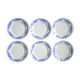 Lot of 6 dessert plates Lunéville K-G, Marcel collection