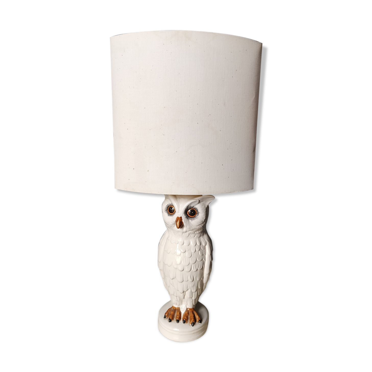 Lampe chouette en céramique de la maison Chaumette