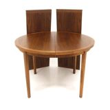 Scandinavian walnut dining table, Sweden, 1960s