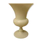 Vase en opaline blanche forme médicis vintage 80's