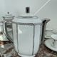 Coffee set, tea 1925, art deco, union céramique, uc, limoges, 8 cups, 8 subcups, teapot