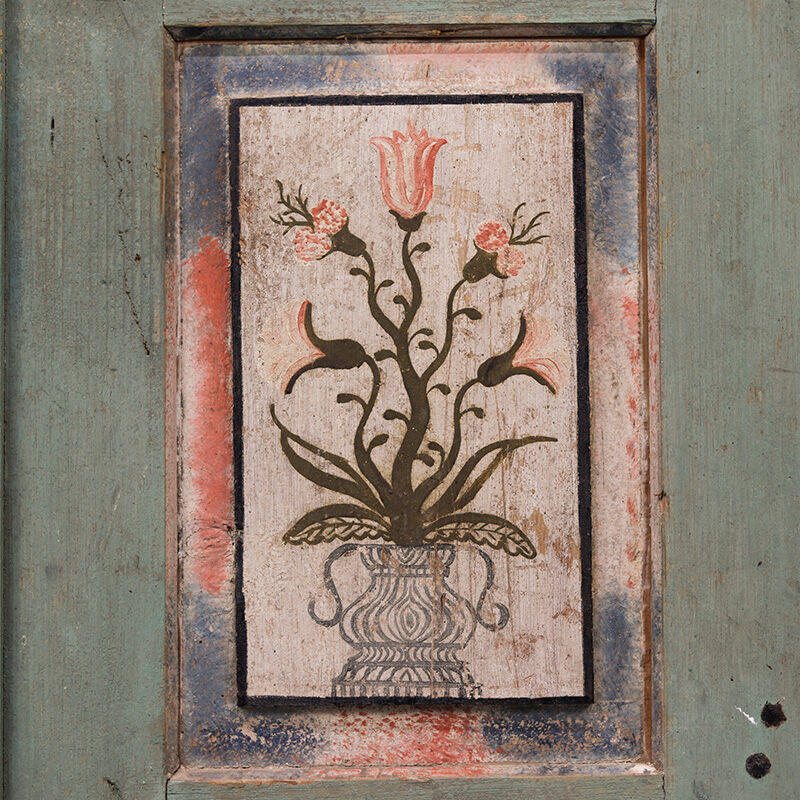 Garde-robe de mariée en art populaire peint 1849