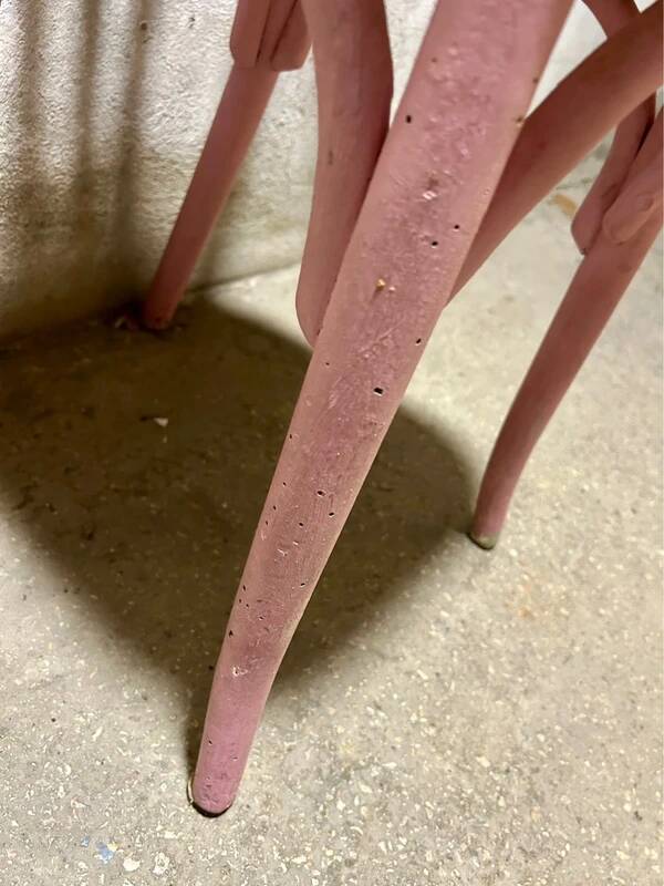 Chaise bistrot rose imparfaite