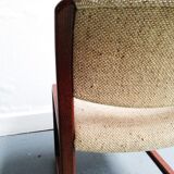 Set of 3 Strafor armchairs wool and wood