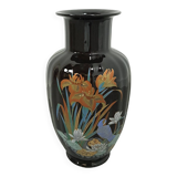Black vintage porcelain vase