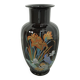 Vase vintage en porcelaine noire.