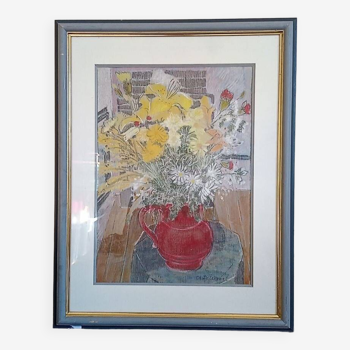 Pastel - Christine Delessert - 48 x 34 cm - bouquet de fleurs