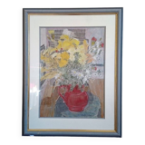 Pastel - Christine Delessert - 48 x 34 cm - bouquet of flowers