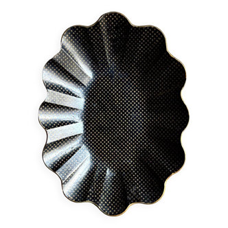 Corbeille de style Napoléon III en carton bouilli noir