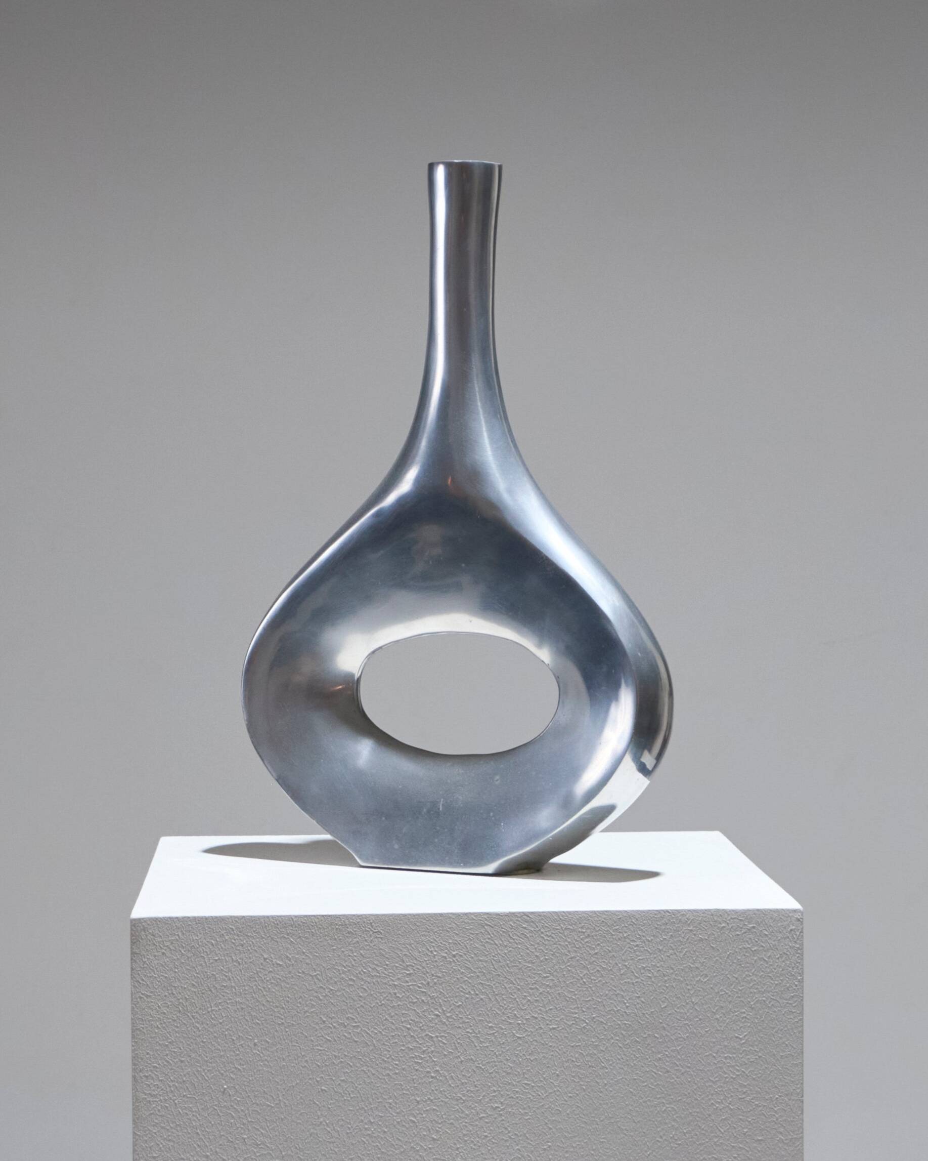 Vase soliflore en métal, 1980s