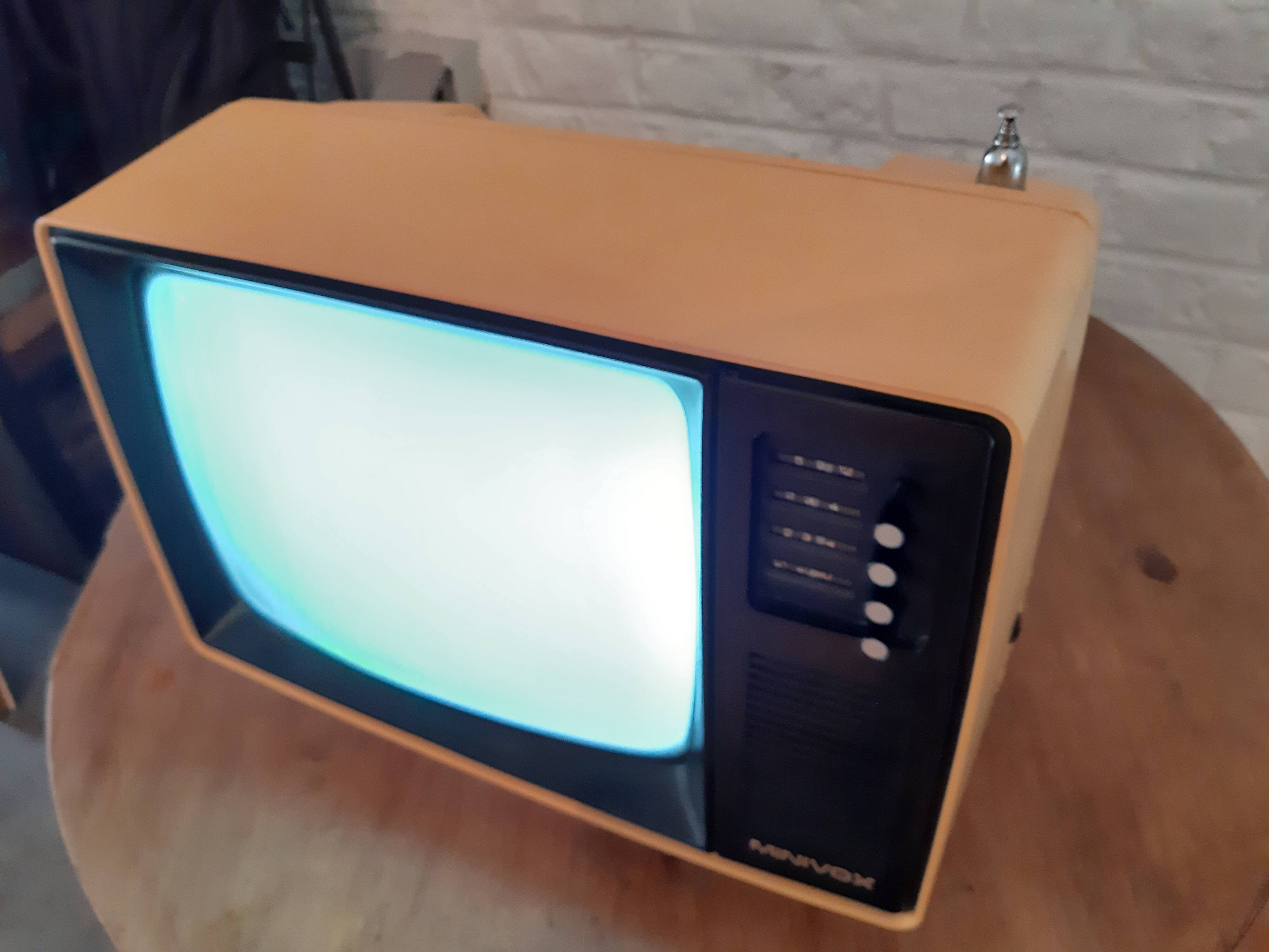Yellow minivox vintage tv