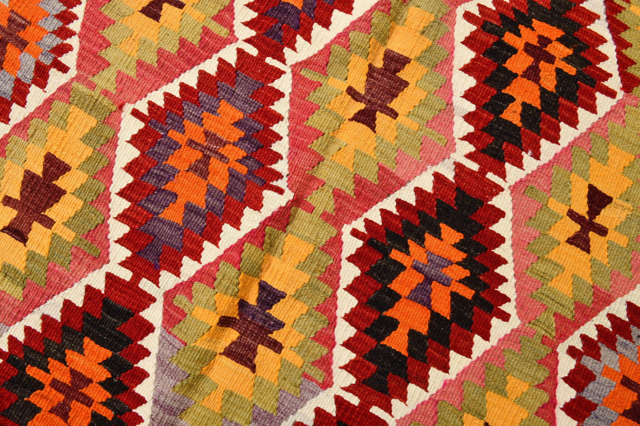 5x7 bold colorful kilim rug, 155x220cm