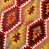 5x7 bold colorful kilim rug, 155x220cm