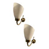 Vintage opaline glass sconces, 1960s