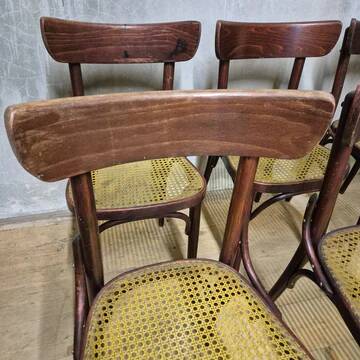 Set of 6 dining chairs, Thonet style, 1960s, Czechoslovakia