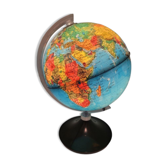 Luminous rotating globe 20cm made in Italy 70s