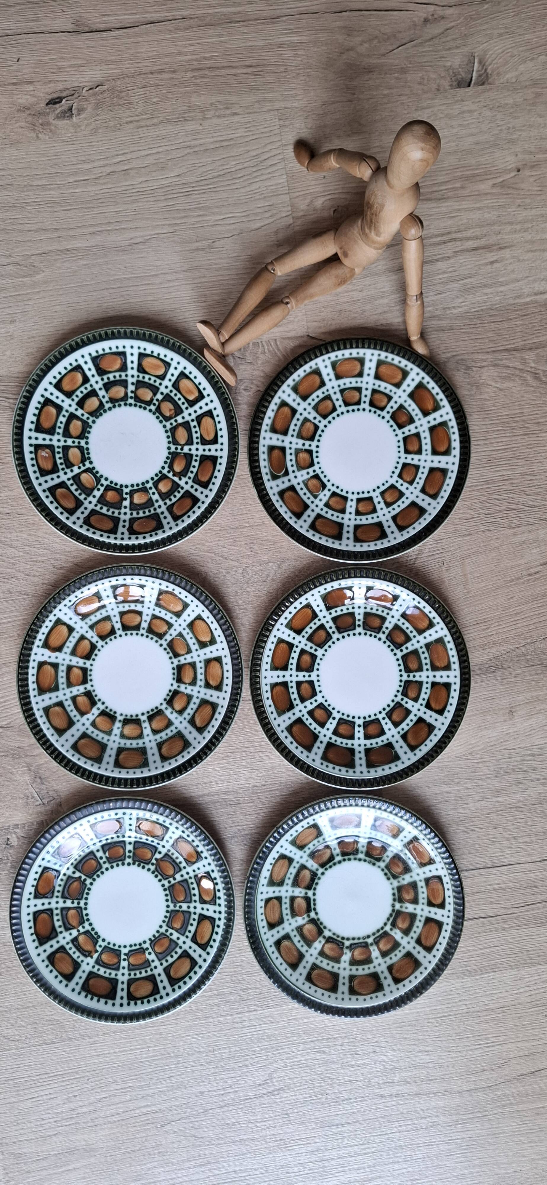 Set 6 assiettes Bernadette Boch 1966