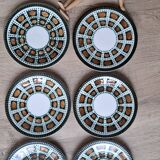 Set 6 assiettes Bernadette Boch 1966