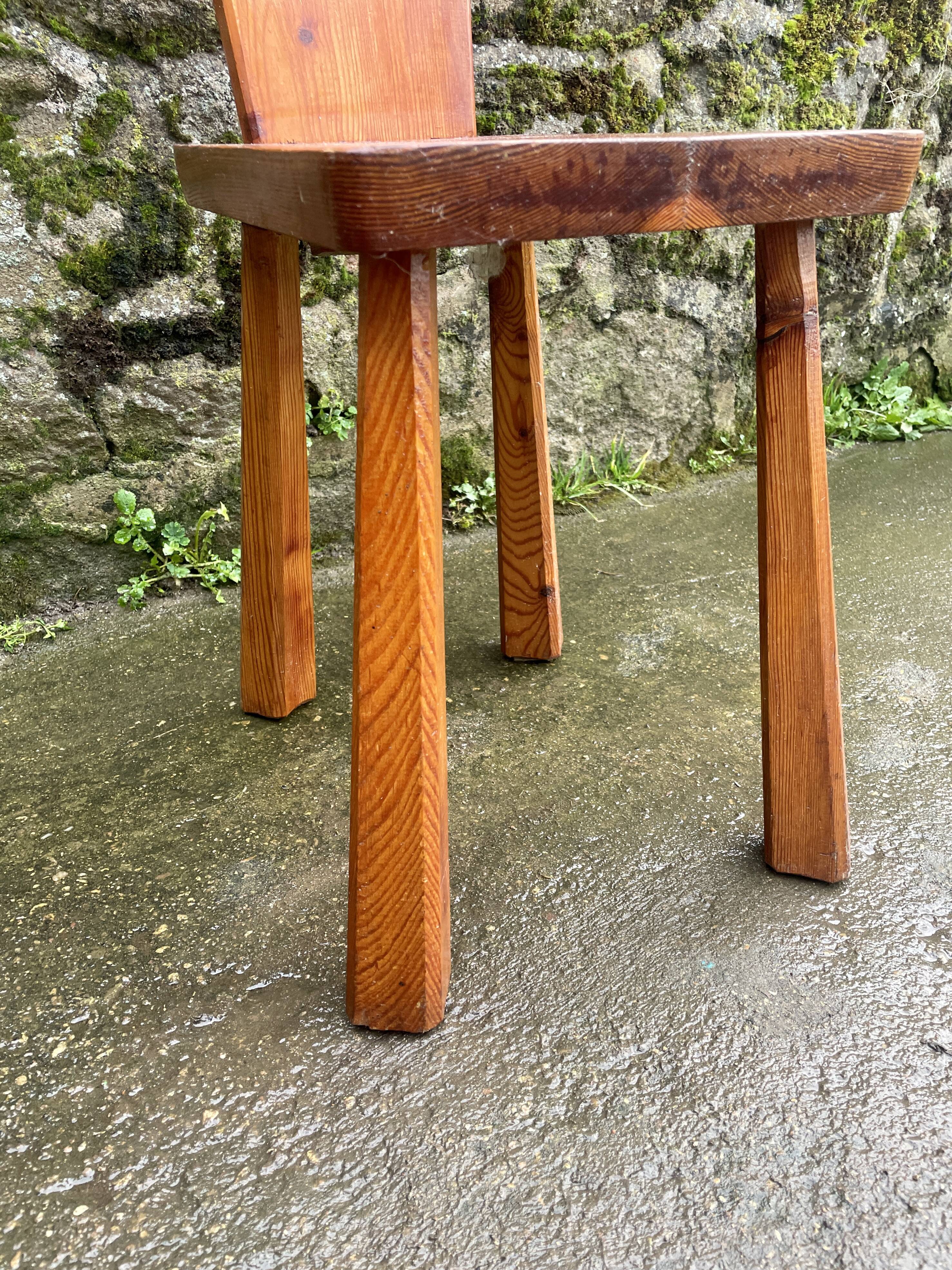 Handcrafted pine chair