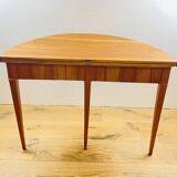 Biedermeier half-moon folding table in blond wood