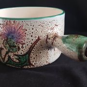 Vallauris frying pan with "Aux Chardons" motif, by Etienne Daniel