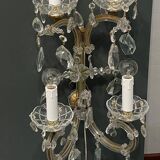 Large Maria Teresa Crystal Sconces Set of 2 1970’s