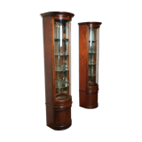 Set of 2 antique display cabinets