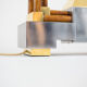 Bamboo, gilded and silver brass lamp foot, 1970s