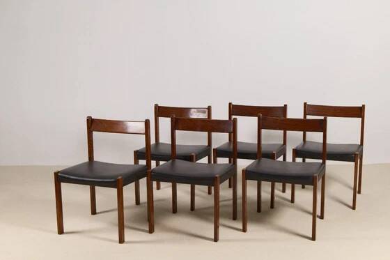 6x Alfred Hendrickx dining chairs for Belform, 1960s, Belgium