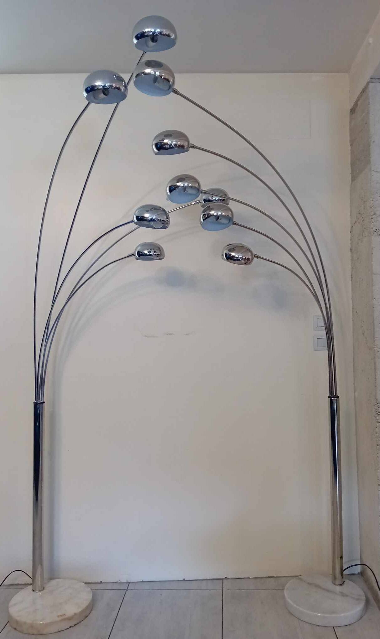 Set of 2 five fingers floor lamps by kare design 70's