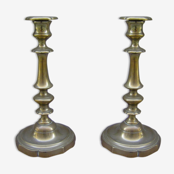 Pair of old candle holders